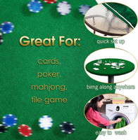 Couverture de Table de jeu de cartes en feutre, nappe ronde élastique de Table de Poker, tapis de protection pour Table