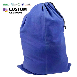 حقيبة غسيل كبيرة من القطن والبوليستر مع حزام للكتف، حقيبة تخزين ملابس متينة للاستخدام المنزلي والسكن الجامعي والسفر - Product Image 1