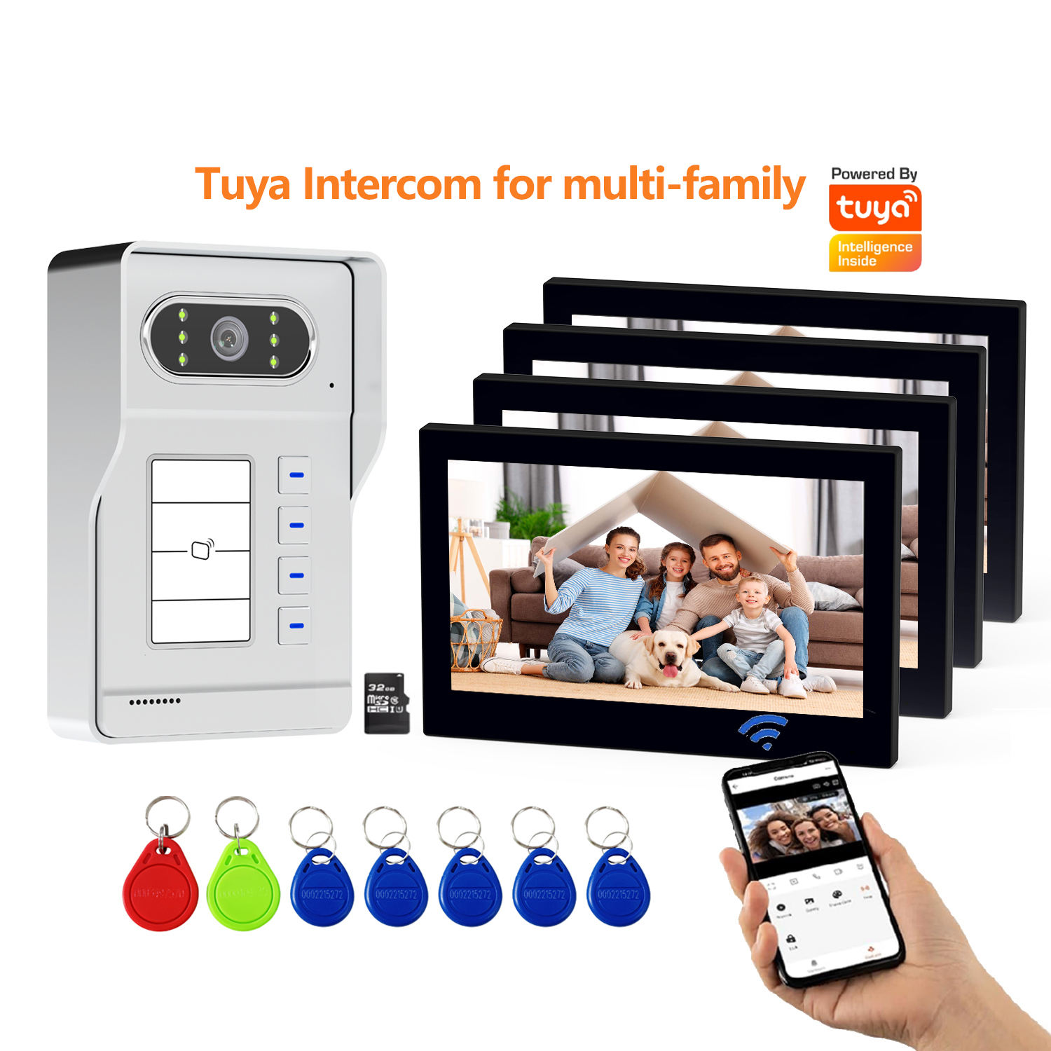 1 extérieur + 4 moniteurs