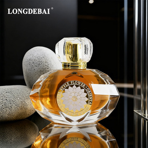BAIDE - Botella de Perfume de Vidrio Personalizada con Logotipo de Marca Privada, 75 ml, Botella de Perfume Transparente de Lujo con Forma Irregular y Caja de Empaque - Product Image 2