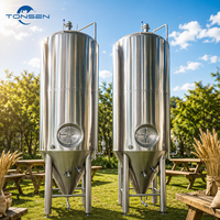 Fermenteur de bière artisanale Tonsen Industrial 4000L 40HL, cuve de fermentation conique en acier inoxydable pour brasserie