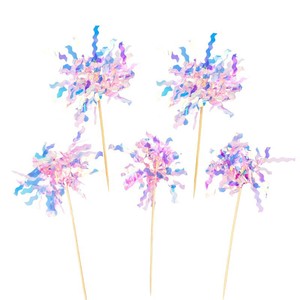 Colorful Cake Toppers Round Birthday Decorations Handmade Ins Style Venue Setup Props - Product Image 4