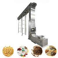 Convoyeur vertical à déchargement par gravité de type Z en acier inoxydable 304 de qualité alimentaire pour noix, arachides, graines de soja