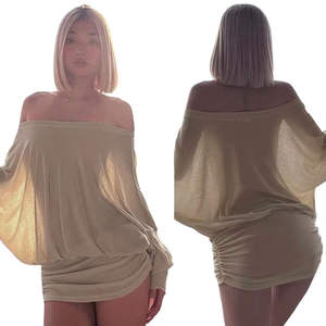 Vestido Blanco para Mujer al por Mayor con Mangas Murciélago, Corte Holgado Elegante para Fiestas, Citas y Noches, Proveedor OEM - Product Image 1