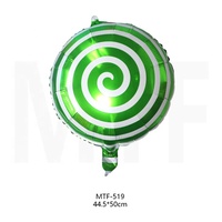 MTF vente en gros 18 pouces forme ronde sucette en aluminium anniversaire dessin animé nourriture bébé ballon pour enfants