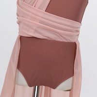 Costume de Ballet sans manches en mousseline de soie pour enfant, robe de danse contemporain, nordique et moderne, avec cage, dos nu,