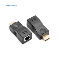Hdtv Extender 30M Hd 1080P Zender Naar V1.4 Rj45 Cat5e Cat6 Ethernet Lan Ontvanger Hdtv Naar Rj45 Netwerk Extender Ondersteuning 4K