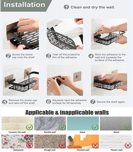 Luxus Home Kitchen Organized Adhesive Badezimmer Wandre gal Dusche Caddy Regale für Badezimmer, Toiletten regal Lagerung