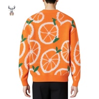 Nanteng Custom Logo Hot Selling 100% Katoen Casual Fruit Gebreide Jacquard V-Hals Lange Mouw Knopen Heren Vest Trui