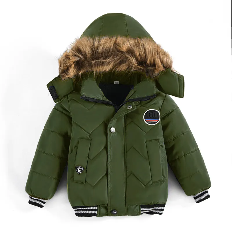 Детская зимняя куртка с капюшоном LZH, плотная теплая верхняя одежда для маленьких мальчиков, пальто, детская одежда