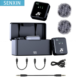 HD Chất lượng cao sx63 Lavalier kép Micro không dây Chuyên nghiệp 3 trong 1 mic với Trạm Sạc Bluetooth đệm - Product Image 2