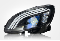 GZYLC Nuevo Faro Delantero LED Mejorado para Mercedes Benz Clase C W204 C200 C260 2008-2011, Actualización de Lámpara Delantera DRL para Automóvil Benz