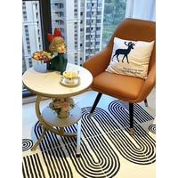 Table Basse Moderne Pliante en Bois Forme C ou Ronde, Style Nordique 2024, Petite Table d'Appoint pour Salon, Appartement ou Chevet