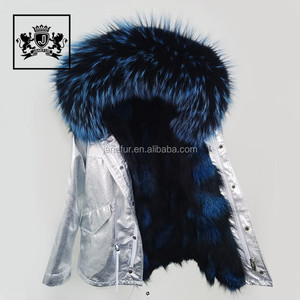 Conception Unique brève paragraphe cuir femmes <span class=keywords><strong>renard</strong></span> et raton laveur manteau colliers - Product Image 1