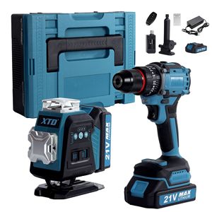 Nivel Láser de Litio Xtd 21V Max de 3 Puntos, Grado Industrial, con Batería Recargable para Bricolaje y Renovación - Product Image 3