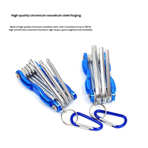 Folding Flat Head Hex <strong>Key</strong> <strong>Set</strong> Torx Bits Chrome Vanadium Steel Imperial Measurement Other <strong>Torque</strong> Capacity Cushioned Bag Handle - Product Image 4