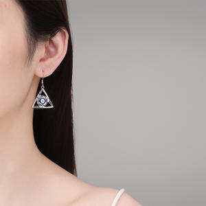 Pendientes de Ojo de Diablo Creativos, Joyería Nueva, Pendientes Góticos Únicos de Moda para Mujer, Estilo Triangular - Product Image 4