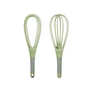 Có thể gập lại Whisk cầm tay Egg Beater Máy xay sinh tố có thể gập lại phẳng Whisk cho Baking Silicone Whisk