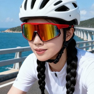 Polarized Cycling Sunglasses Full Rim Anti-Uv Windproof <b>Adjustable</b> <b>Strap</b> Multi-Functional Sports Eyewear - Product Image 1