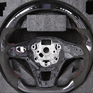Ventes directes d'usine, volant de voiture en fibre de carbone perforée avec surpiqûres noires pour Volkswagen <span class=keywords><strong>Golf</strong></span> MK7 MK8 Alcantara - Product Image 1