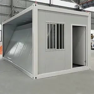 Nuovo Design Mobile modulo di vetro prefabbricato modulare di lusso gelato ufficio negozio Z-tipo contenitore pieghevole casa contenitore