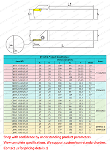 QEED/QEFD/QEGD/QEHD CNC Reverse Arc Face Grooving Externer Dreh werkzeug halter - Product Image 6