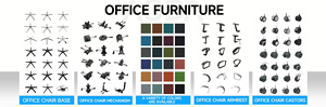 Chaise de bureau moderne en métal à cinq étoiles, personnalisable et facile à installer, avec structure métallique pour usage professionnel - Product Image 5