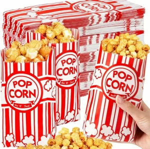 Produits phares : Sachets d'emballage plastique minimalistes personnalisés pour pop-corn, parfaits pour le camping et les pique-niques - Product Image 1