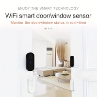 Capteur de porte et de fenêtre intelligent WiFi Tuya App, détecteur d'ouverture et de fermeture, alarme de sécurité, capteur de porte WiFi