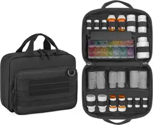 Saco De Armazenamento De Medicação Tático Sacola Suprimentos Médicos Travel Medicine Pill Bottle Organizer Bag