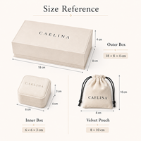 Caja de Regalo de Joyería Rectangular de Lujo Hecha a Mano con Materiales Reciclados, Cierre Magnético, Logotipo Personalizado, Estuche de Terciopelo Gris Claro