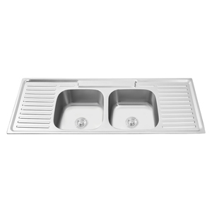 Châu Âu-Phong Cách Duy Nhất Lỗ Thiết Kế Công Suất Lớn 15050 Vòi Nước drainboard Đôi Bát Bồn Rửa Nhà Bếp Cấp Thực Phẩm Thép Không Gỉ - Product Image 2