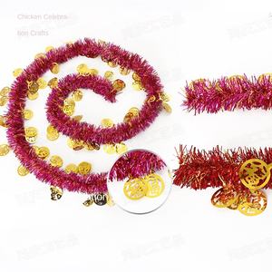 工場卸売 新年 春節 ショッピングモール 家庭装飾 幸運の言葉 カラーストリップ プラスチック製福飾り - Product Image 2