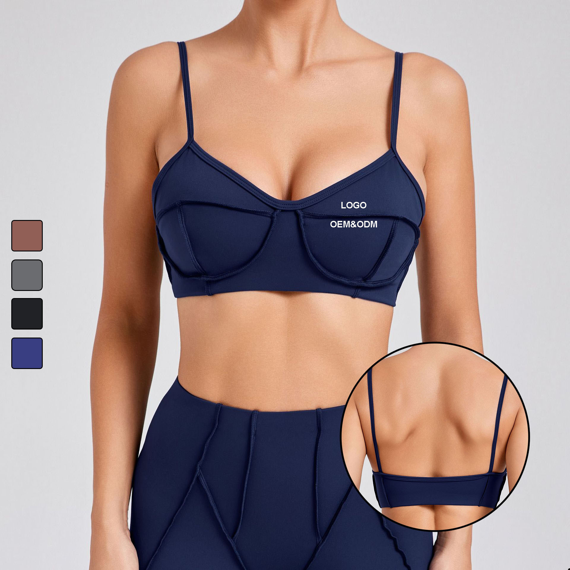High Quality Sexy Solid Backless Sports Bra for Women Soft Fitness Gym Wear Breathable Four-Way Stretch XS Plus Sizes