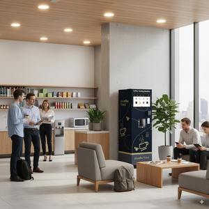 מכונת קפה חכמה למכירה 5 מיכלי אוטומטי קפה חלב תה רובוט טכנולוגיה <span class=keywords><strong>wifi</strong></span> משאבת מים ברז sdk - Product Image 6