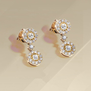 Eleganti orecchini pendenti rotondi da donna, accessori per l'orecchio semplici e alla moda per l'uso quotidiano - Product Image 4