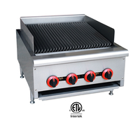 ETL Certificate Approved 48 "Gas Countertop Radiant Charbroiler Commercial Equipment Grill Machine pour Restaurant & Kitchen
