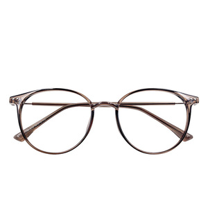 Montura de Gafas Redondas Qianai para Miopía, Tamaño Mediano, Anti-UV y Anti-Luz Azul, Gafas Ópticas para Mujer, Diseño con Remaches de Puntos - Product Image 1