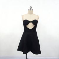 Robe courte vintage dos nu pour femme, nouvelle mode automne 2026, avec bande de maintien de poitrine, sans manches, décontractée, robe femme, Vestidos Robe