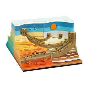 <span class=keywords><strong>Bloc</strong></span> de notes autocollantes 3D Great Wall, design quatre saisons, papier multicouche, <span class=keywords><strong>bloc</strong></span>-notes de bureau avec couvercle anti-poussière - Product Image 1