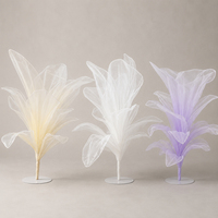 Arbre géant en organza, fleurs artificielles faites à la main, décoration de mariage, sculpture florale, toile de fond de scène, centre de table pour événements, vente en gros