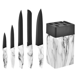 7 Pieces Professional <b>Kitchen</b> Chef <b>Knife</b> Ultra <b>Sharp</b> <b>Kitchen</b> <b>Knives</b> Stainless Steel <b>Kitchen</b> <b>Knife</b> Set with Block - Product Image 6