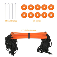 Bestseller Agilitätsleiter, Kegel, Hürden, Stangen, Fußball-Trainingsausrüstung, Fallschirm, Springseil, Widerstandsband 4m/6m/8m mit Individuellem Logo