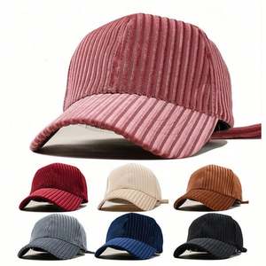 Gorra de Béisbol de 6 Paneles de Pana de Terciopelo Colorida para Otoño, Verano y Primavera, Estilo Hip Hop, para Mujeres, Adultos y Adolescentes - Product Image 1