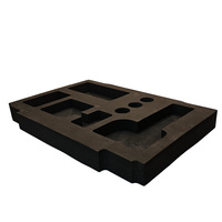 Fournisseur en gros de mousse EVA, inserts en mousse EVA souple noire personnalisés CNC, boîtes d'emballage découpées au laser de luxe