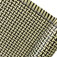 Tissu hybride carbone-kevlar 200 g/m², design en forme de I, léger, pour pièces automobiles