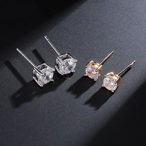 ต่างหูเงินแท้ RAKOL รุ่น EP041 ประดับเพชรคิวบิกเซอร์โคเนีย สำหรับผู้หญิง - Product Image 2