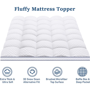 Chăn thêm dày giường nệm Topper siêu mềm thoáng khí xuống thay thế điền Nệm pad với 8-21 inch sâu túi - Product Image 2