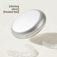 Étui de rangement portable pour aligneurs dentaires en acier inoxydable brillant, nouvelle technologie, à fixation magnétique, qualité alimentaire, fabriqué à Shenzhen