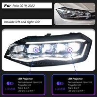 Feux LED CREULI pour voiture, dynamiques et séquentiels, VW Polo 2019-2022, projecteur DRL, Plug & Play